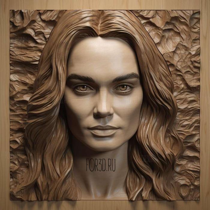 Keira Knightley 1 stl model for CNC